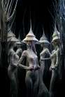Women in futuristic fashion outfits. AI Generated. Art Print